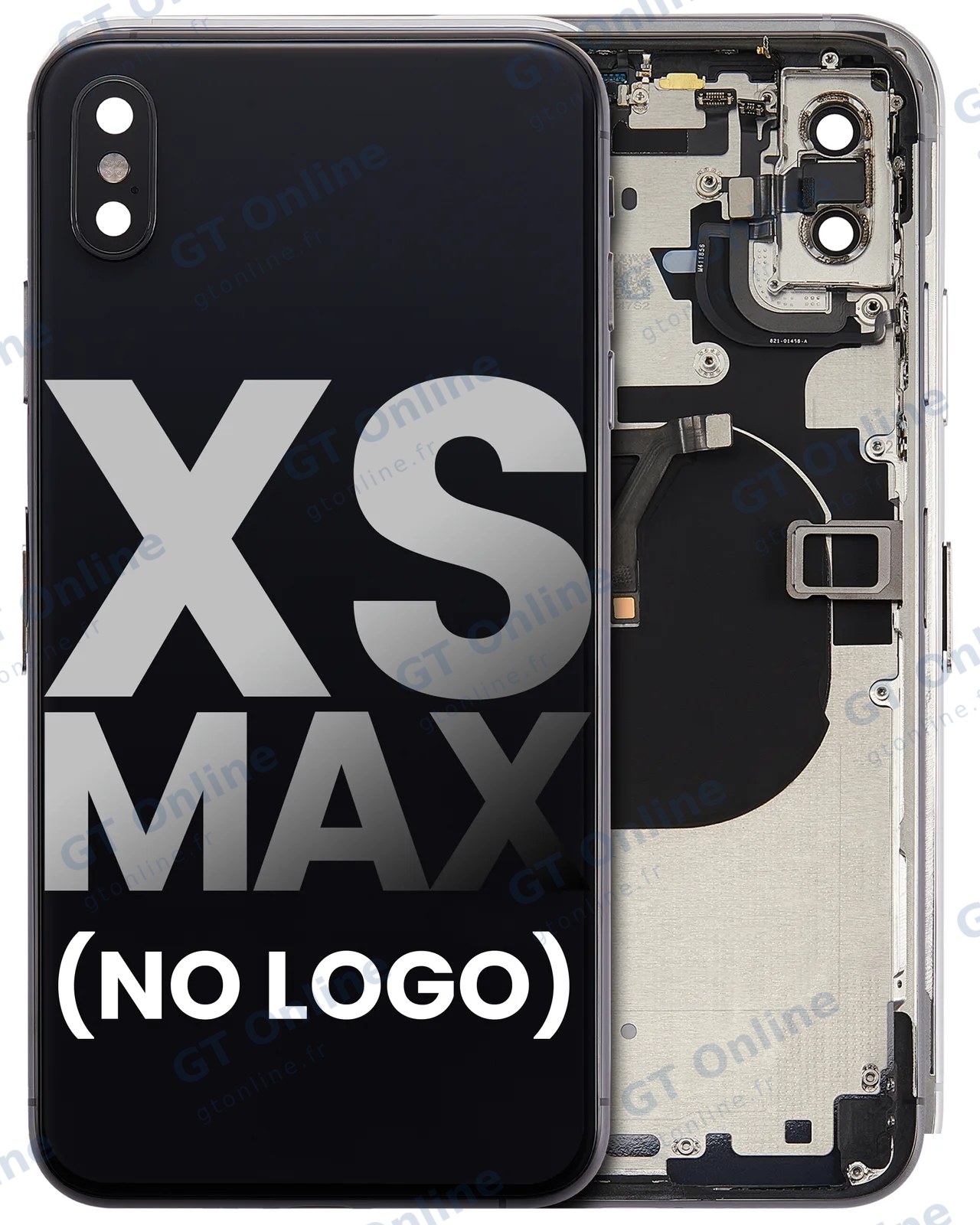 Châssis pour Apple iPhone XS Max (sans logo, compatible premium, gris sidéral)