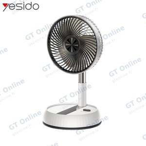 Ventilateur sur Pied Yesido YF11 Pliable et Ajustable (avec Télécommande) Blanc