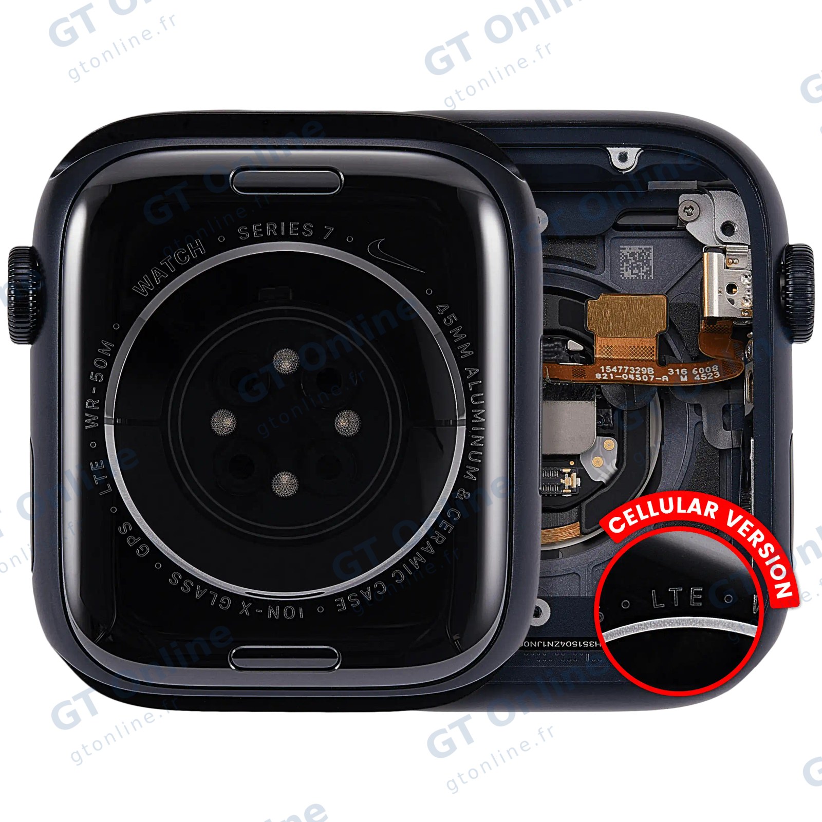 Châssis pour Apple Watch Series 7 (45MM) (origine d'occasion — grade A, Cellular Version, Aluminum / Space Black)
