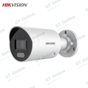 Caméra de Surveillance avec IA Hikvision DS-2CD2047G2-LU/SL (4mm) Mini Bullet 4MP ColorVu & AcuSense Blanc