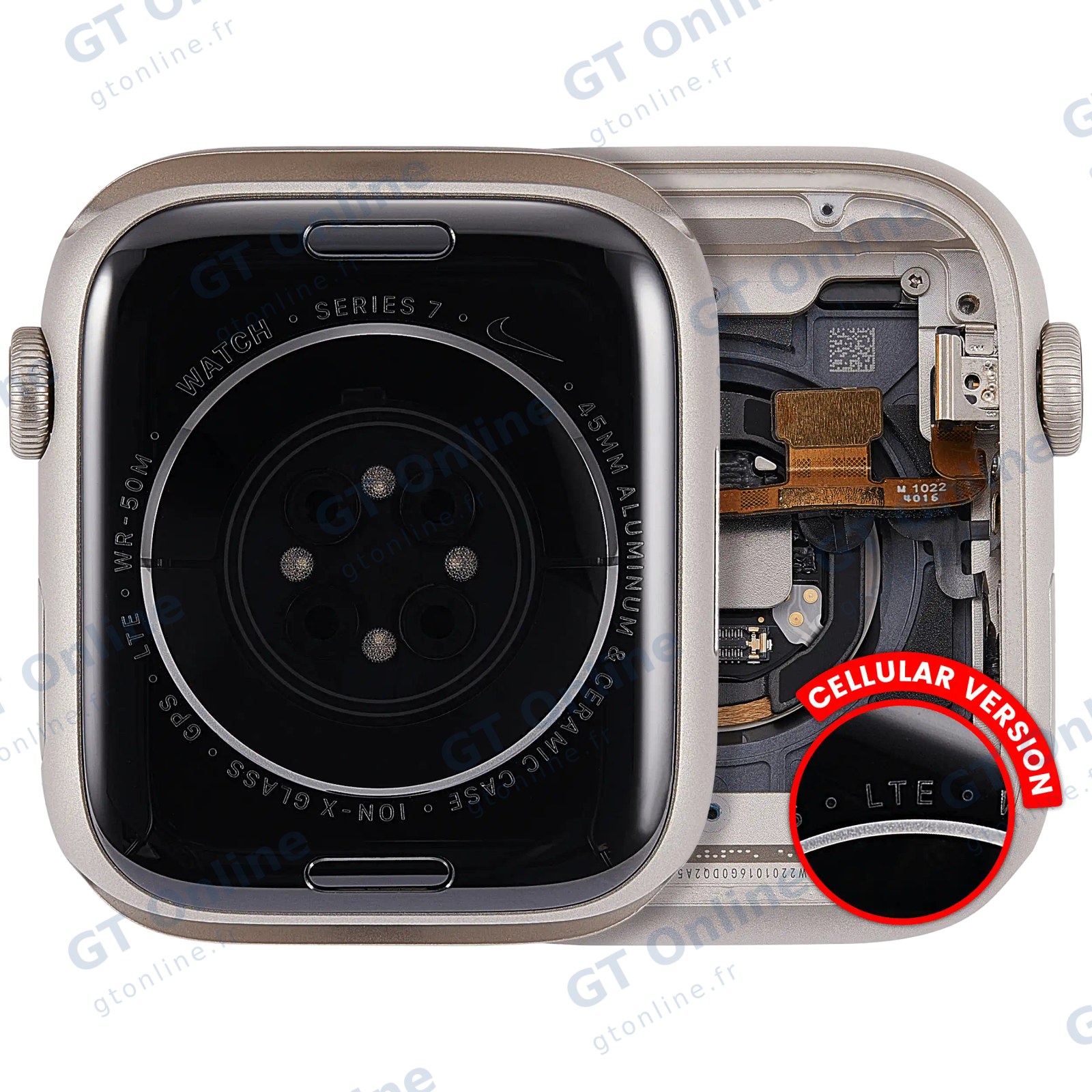 Châssis pour Apple Watch Series 7 (45MM) (origine d'occasion — grade A, Cellular Version, Aluminum / Starlight)