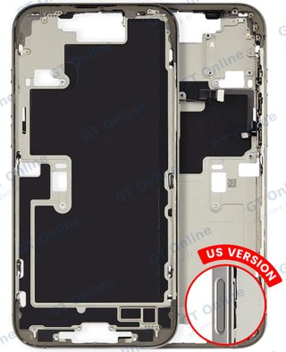 Châssis pour Apple iPhone 16 Pro Max (version US, origine d'occasion — grade A, Natural Titanium)