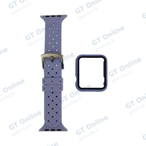 Protection Silicone pour Apple Watch 38mm avec Bracelet Boucle (7) Violet