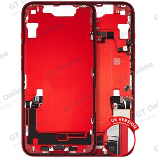 Châssis pour Apple iPhone 14 (version US, origine d'occasion — grade B, rouge)