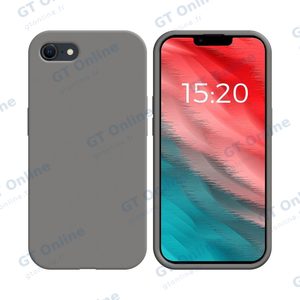 Coque Silicone Compatible pour Apple iPhone 7/iPhone 8/iPhone SE (2nd Gen)/iPhone SE (3e Gen) (#34) Gris Foncé