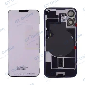 Vitre arrière avec MagSafe, NFC et nappe flash pour Apple iPhone 16 (origine, noir)