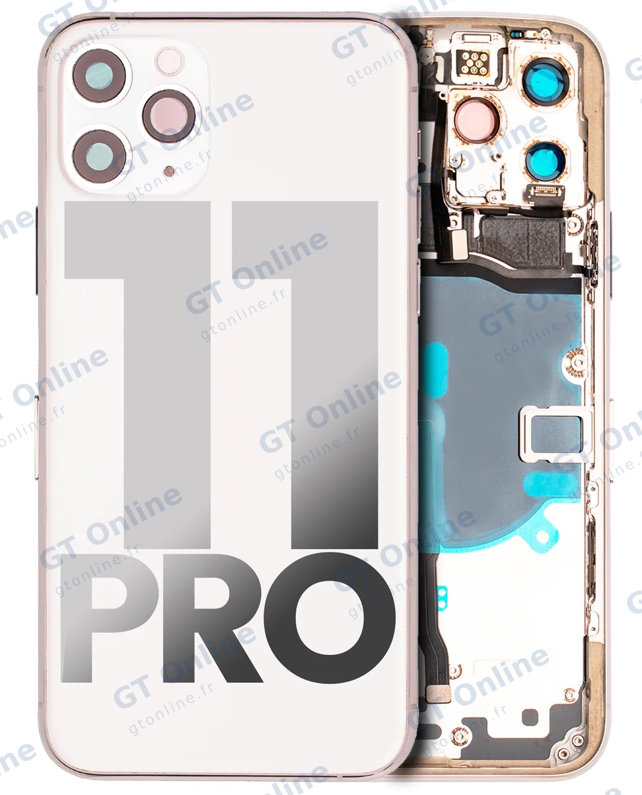 Châssis pour Apple iPhone 11 Pro (origine d'occasion — grade A, argent)