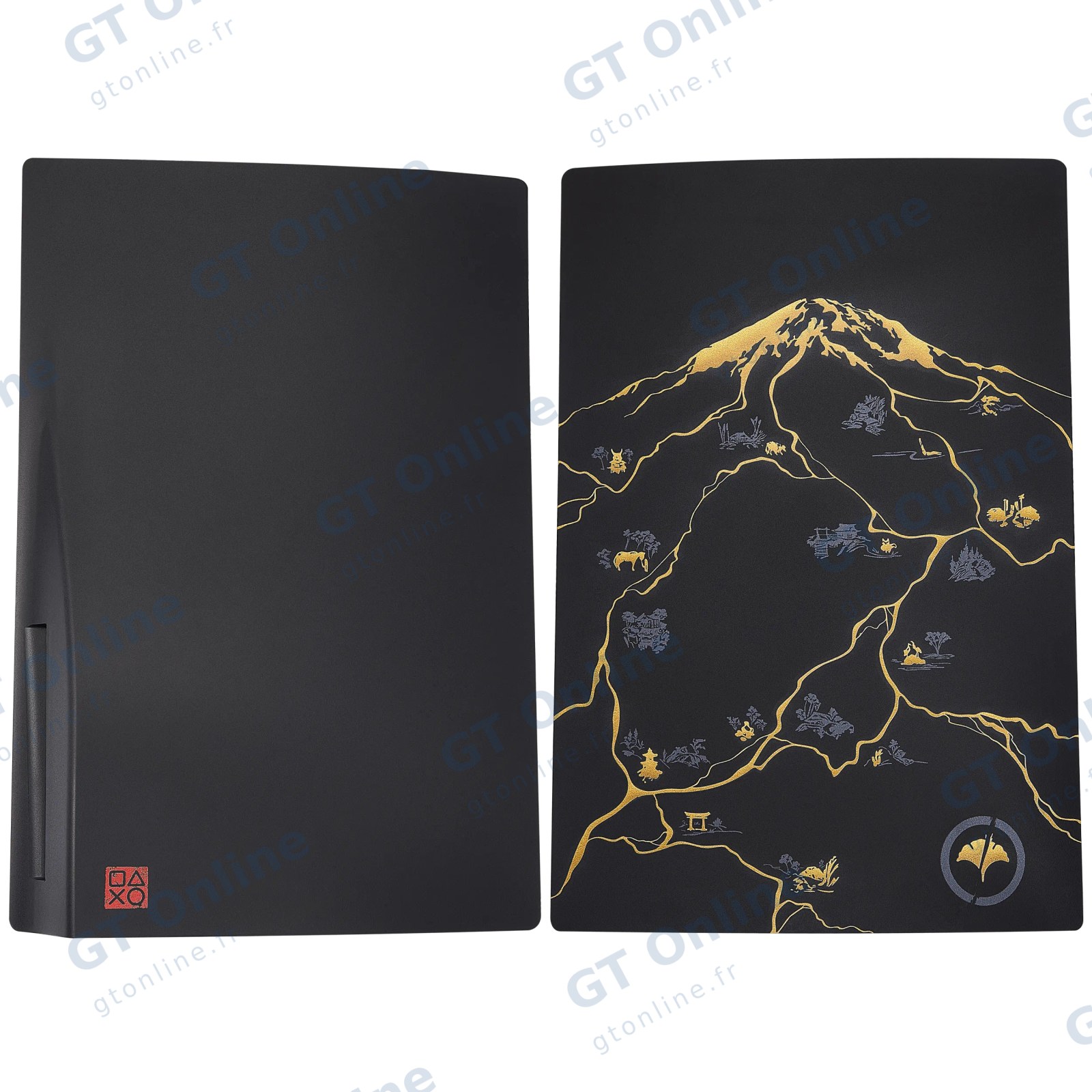 Pièce console de jeu pour Sony PlayStation 5 (1000 / 1100 / 1200) (Ghost Of Yotei, noir Golden)