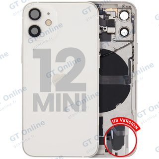 Châssis pour Apple iPhone 12 Mini (version US, origine d'occasion — grade B, blanc)