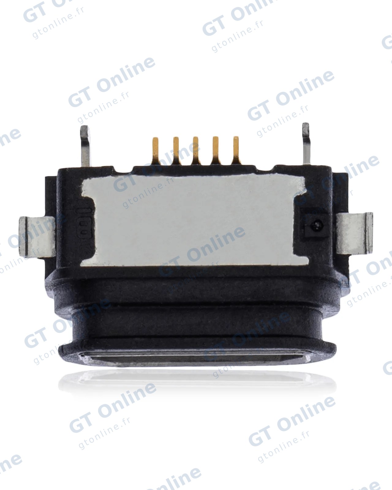 Connecteur de charge à souder — format Micro B, 5 broches, 4 points de fixation (C274)