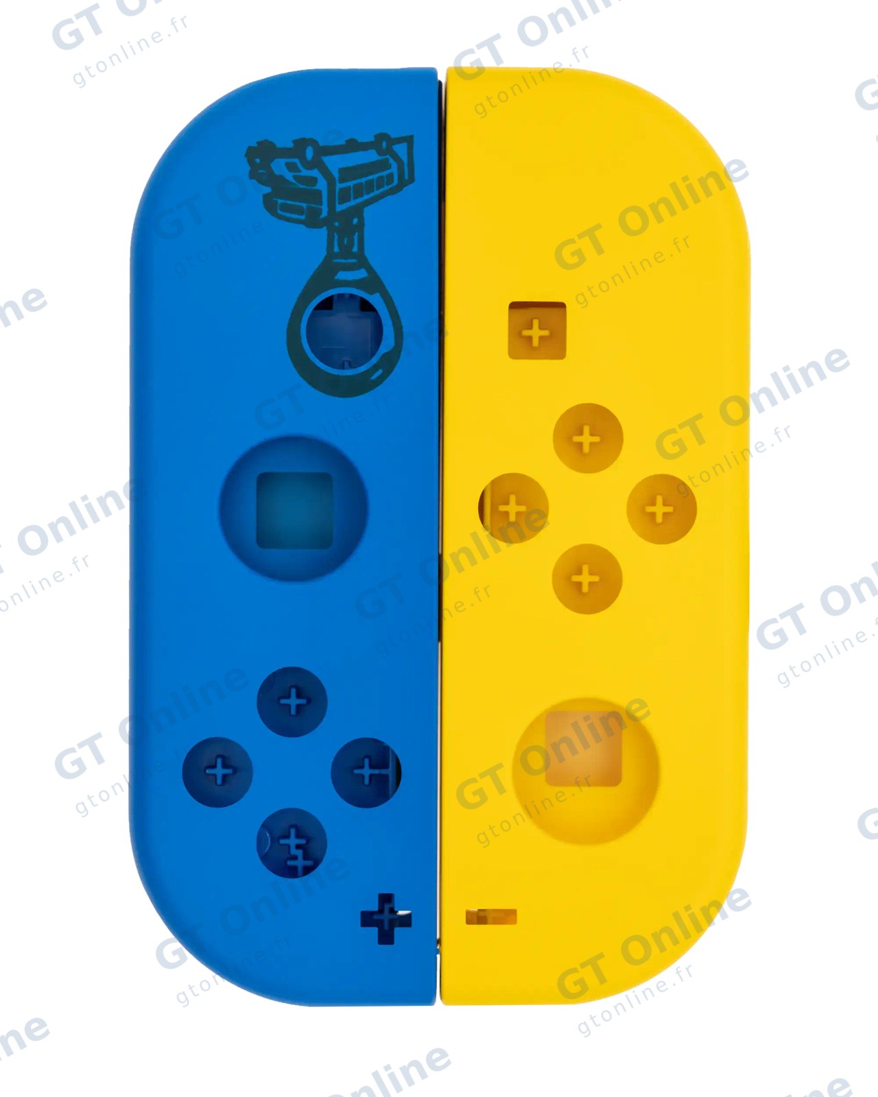 Coque de remplacement pour manette Joy-Con Nintendo Switch (jaune / bleu)