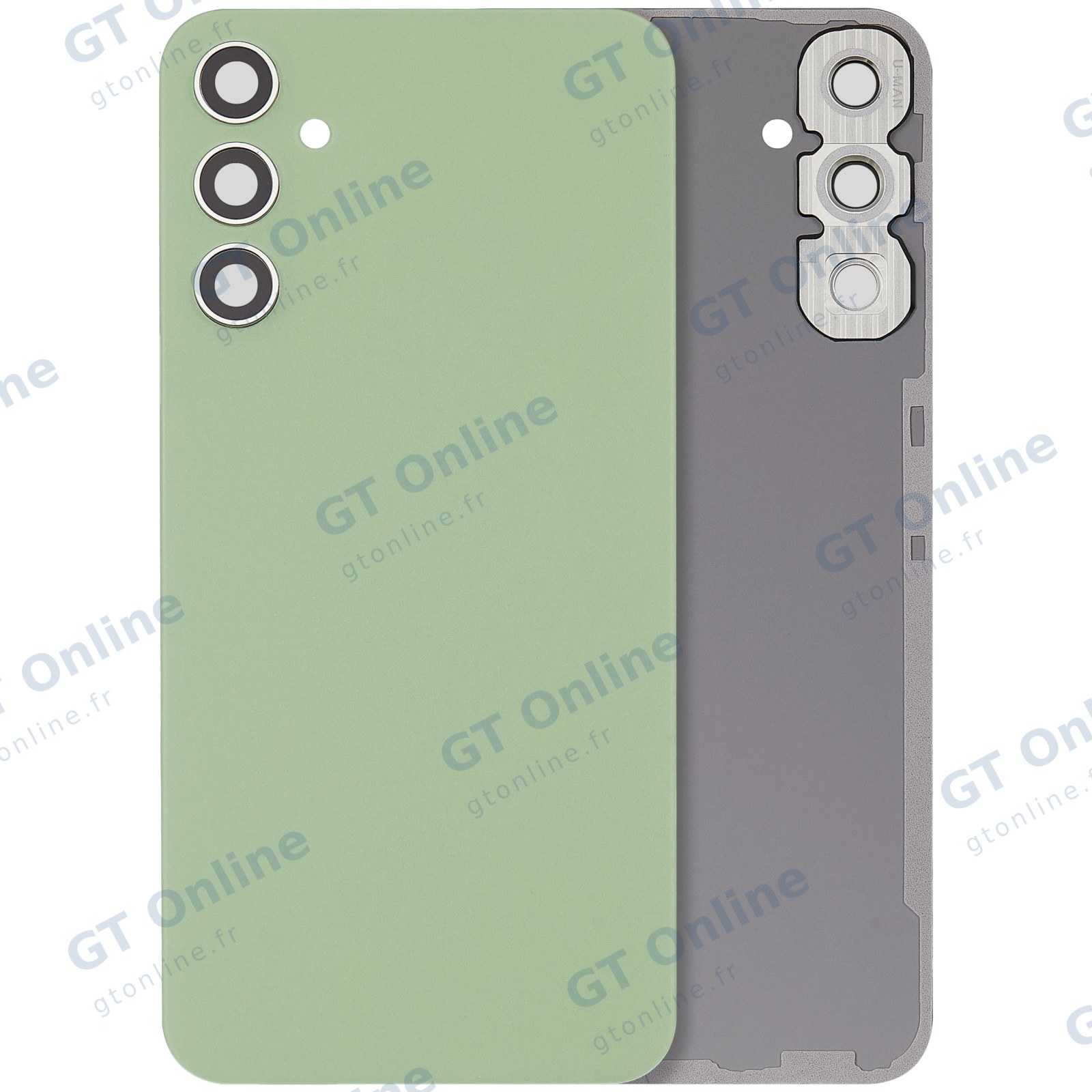 Capot arrière avec lentilles pour Samsung Galaxy A34 5G (A346 / 2023) (sans logo, compatible, Lime) — vue 1