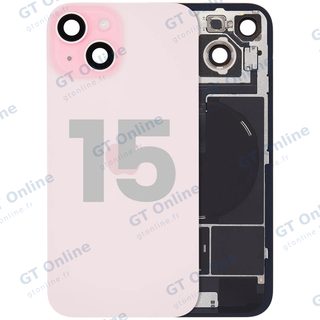 Vitre arrière pour Apple iPhone 15 (origine d'occasion — grade B, rose)
