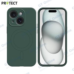 Coque de Protection IZ001 PROTECT pour Apple iPhone 15 Plus MagSafe Vert Foncé