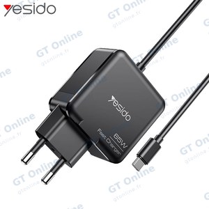 Chargeur PC Yesido YC75 Type-C 65W Noir
