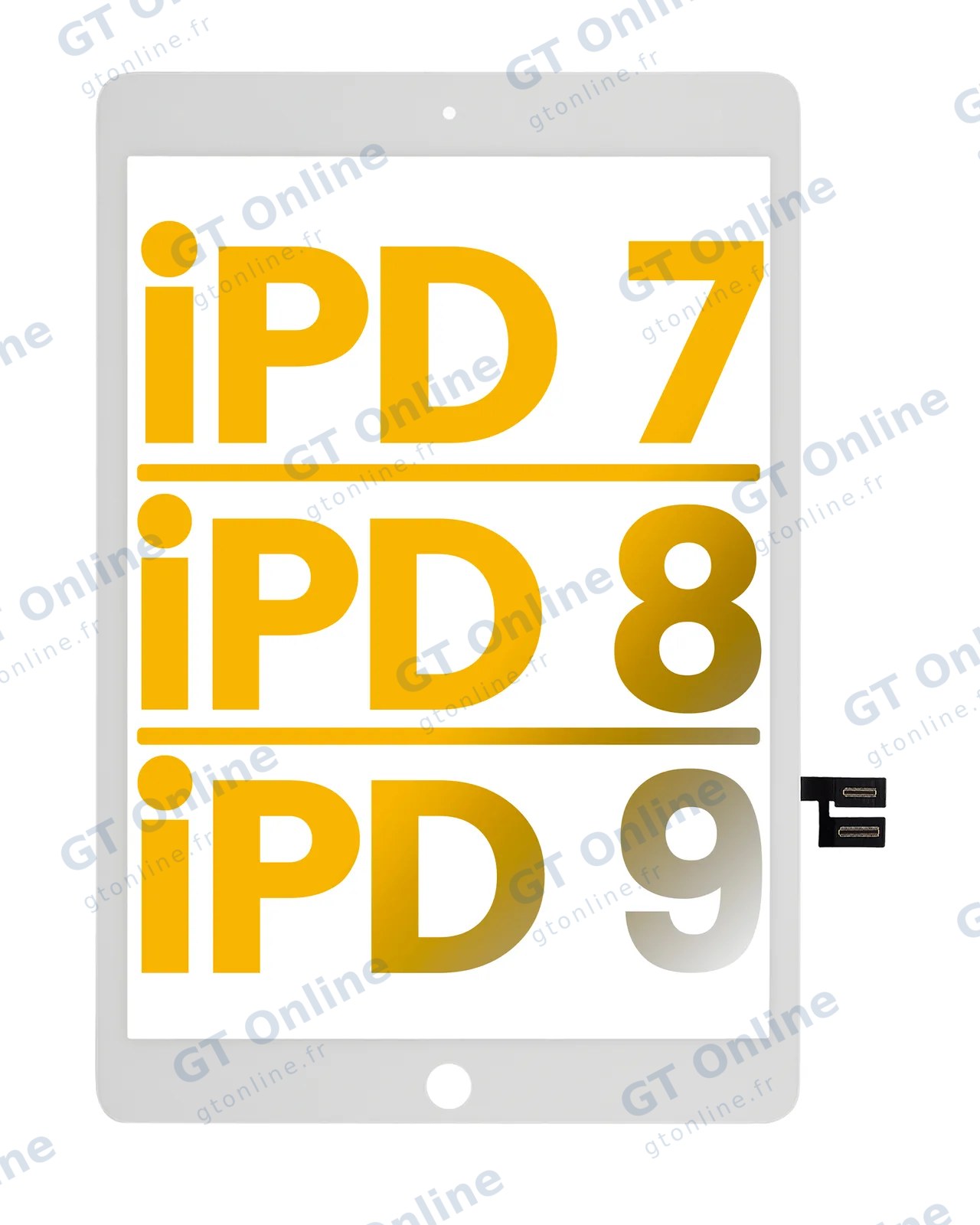 Vitre tactile pour Apple iPad 7 (2019) / iPad 8 (2020) / iPad 9 (2021) (premium, blanc)