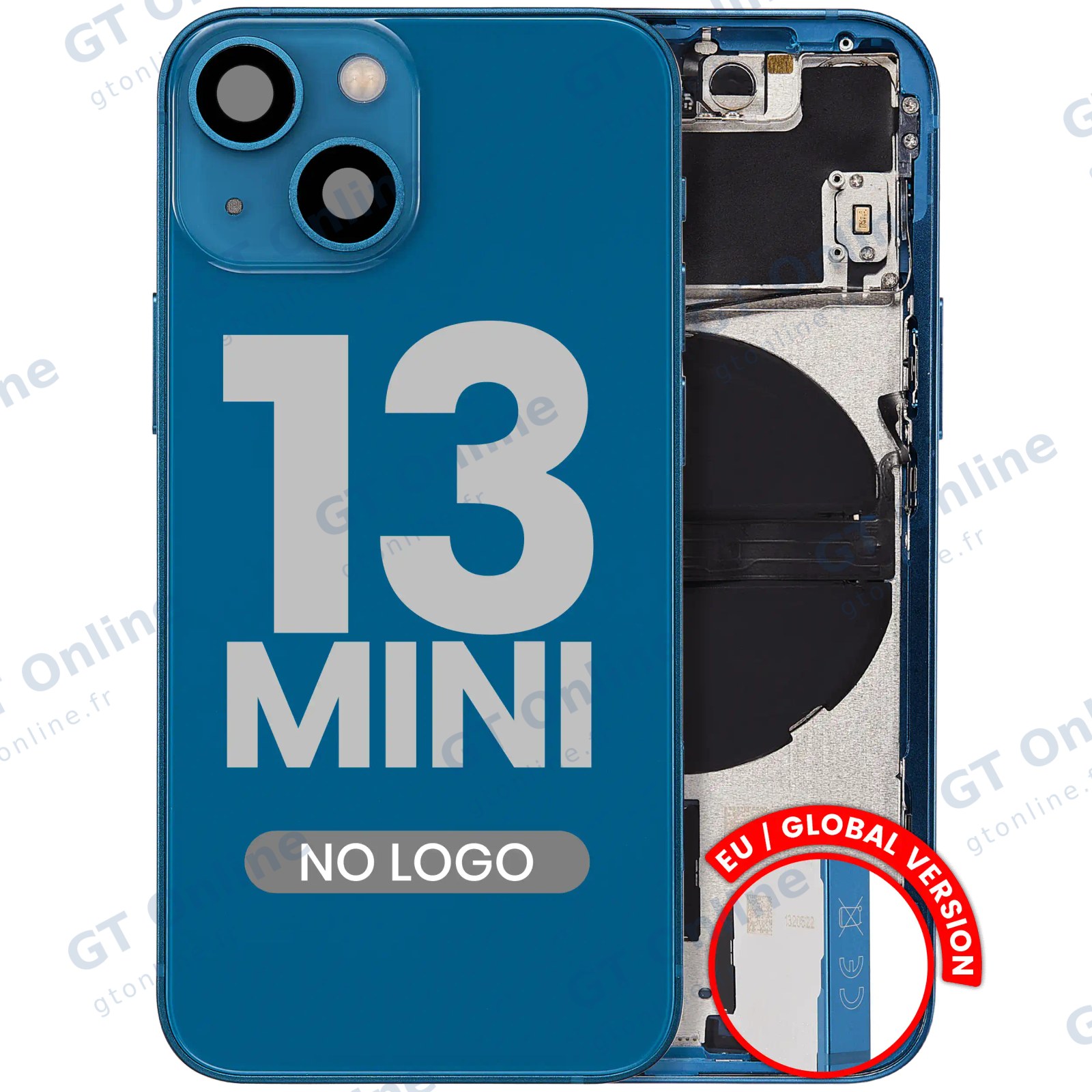 Châssis pour Apple iPhone 13 Mini (version EU, compatible premium, bleu)