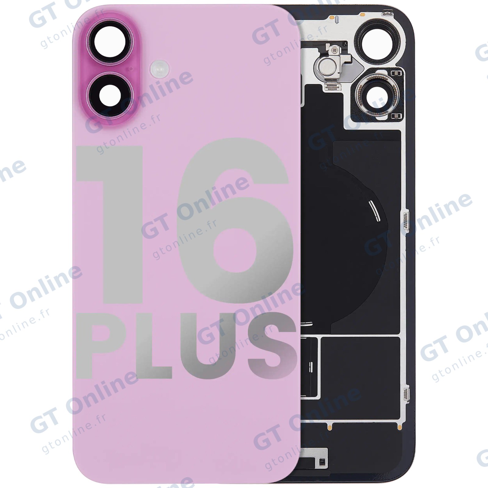 Vitre arrière pour Apple iPhone 16 Plus (origine d'occasion — grade B, rose)