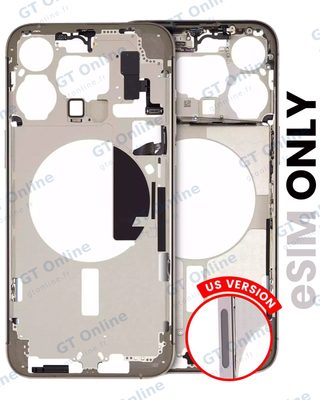 Châssis pour Apple iPhone 15 Pro Max (version US, origine d'occasion — grade A, Natural Titanium)
