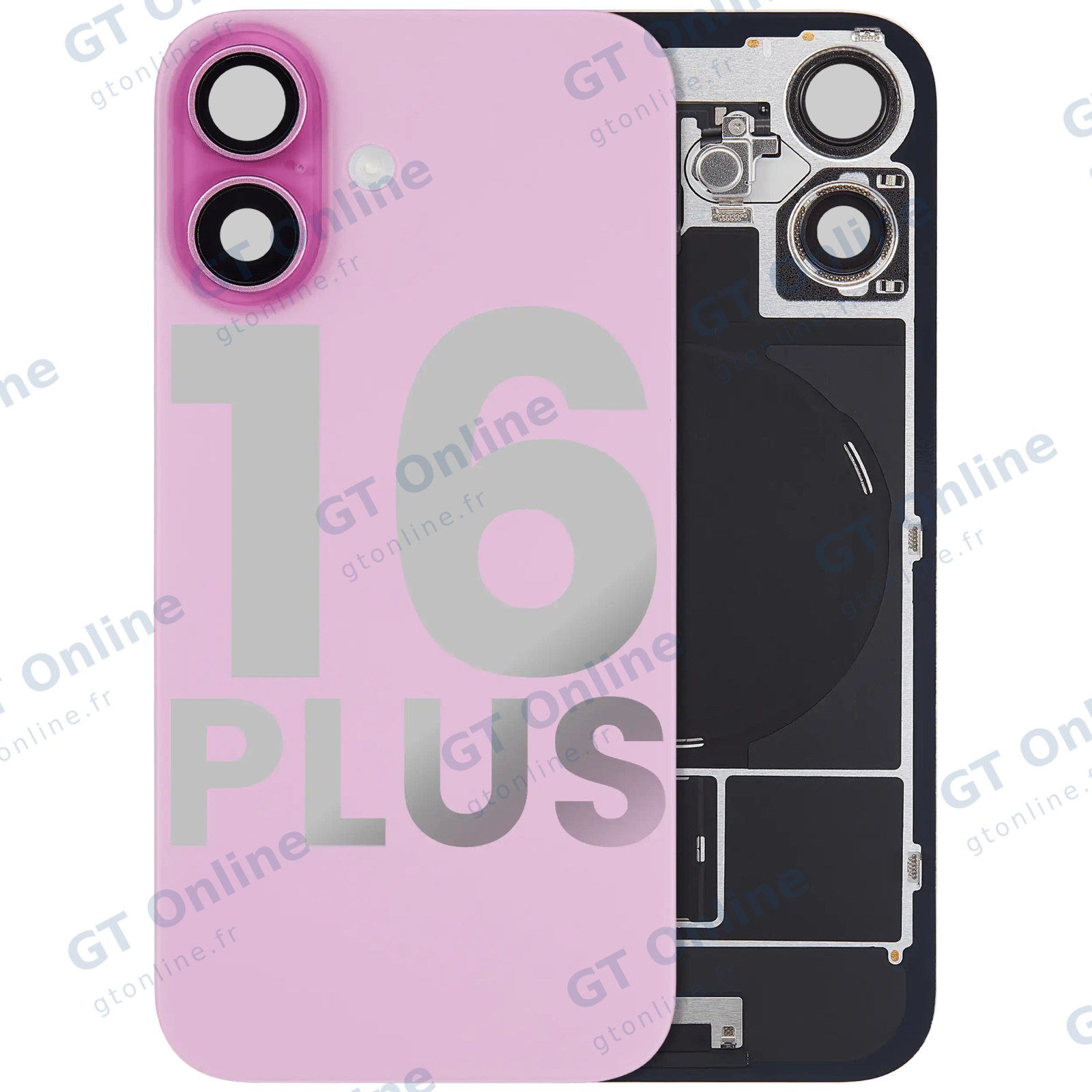 Vitre arrière pour Apple iPhone 16 Plus (origine d'occasion — grade A, rose)