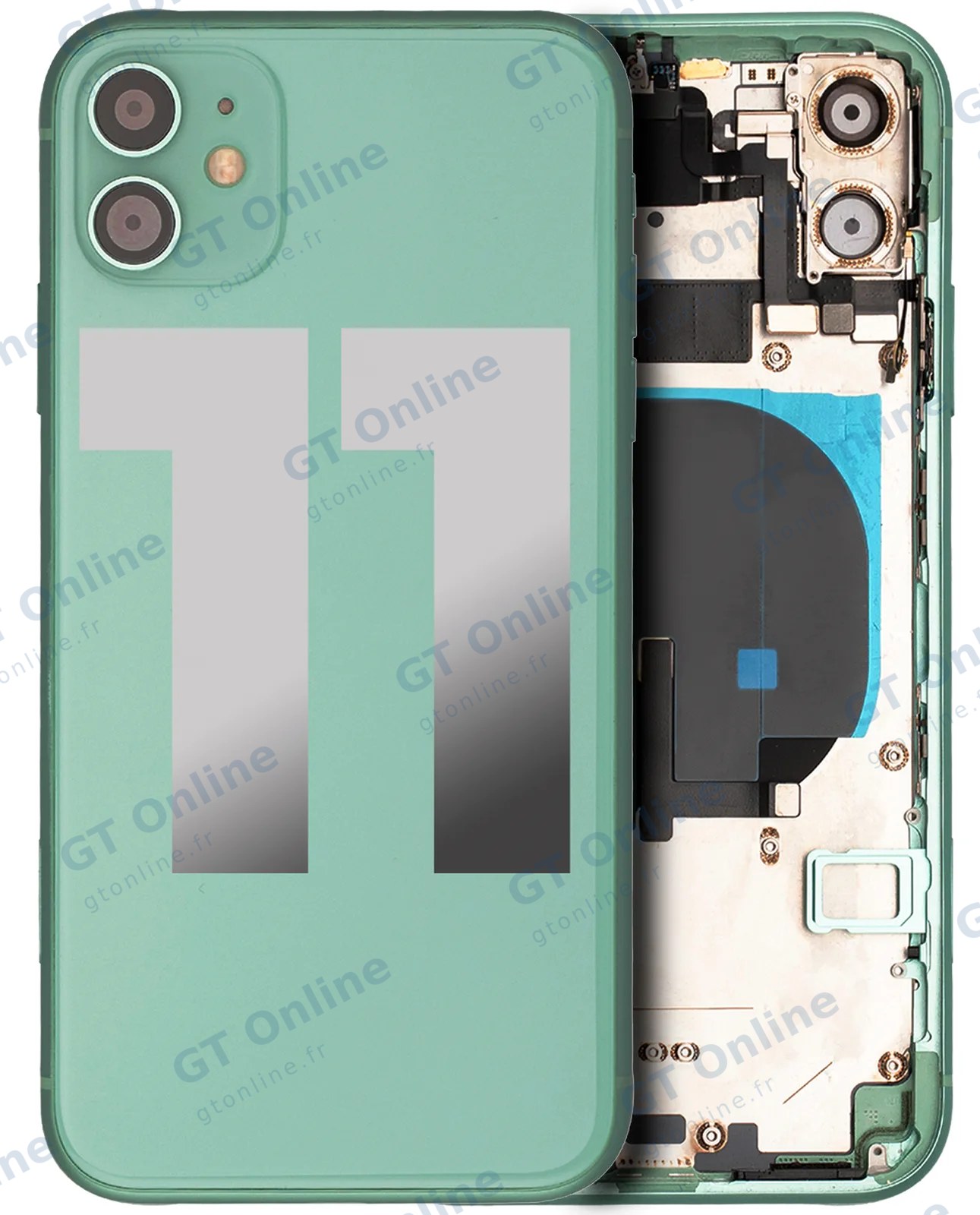 Châssis pour Apple iPhone 11 (origine d'occasion — grade A, vert)