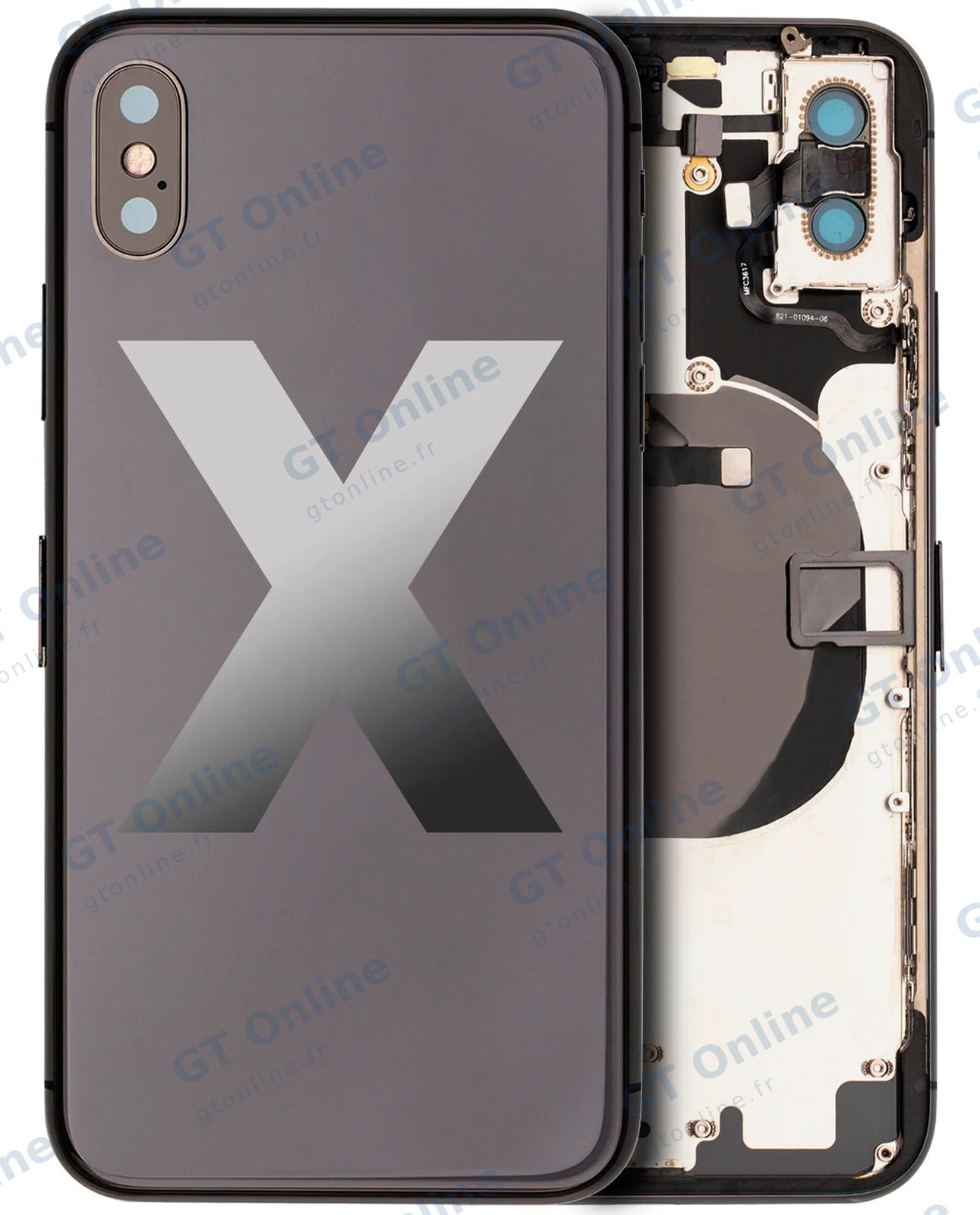 Châssis pour Apple iPhone X (origine d'occasion — grade A, gris sidéral)