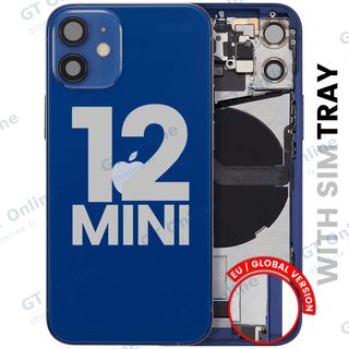 Châssis pour Apple iPhone 12 Mini (version EU, origine d'occasion — grade B, bleu)