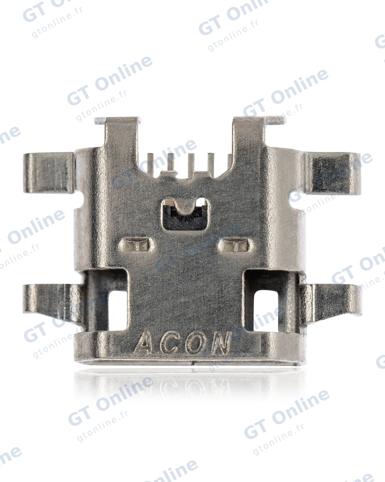 Connecteur de charge à souder — format Micro B, 5 broches, 6 points de fixation (C282)