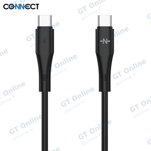 Câble Data USB-C vers USB-C CONNECT MC-CNC14 36W (1m) Noir