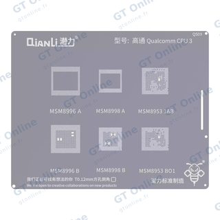 Pochoir de rebillage Qianli Bumblebee QS09 CPU Qualcomm 3 — MSM8996A/B, 8998A/B, 8953:1AB/BO1