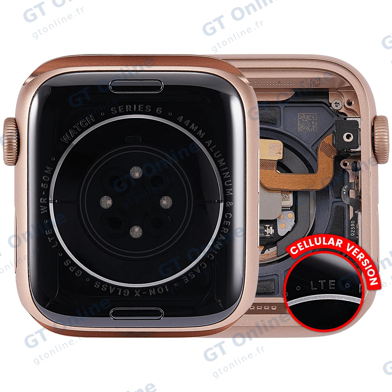 Châssis pour Apple Watch Series 6 (44MM) (origine d'occasion — grade A, Cellular Version, Aluminum / Rose Gold)