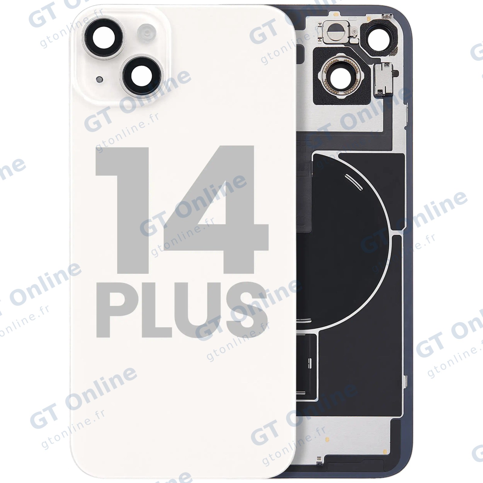 Vitre arrière pour Apple iPhone 14 Plus (origine d'occasion — grade B, lumière stellaire)