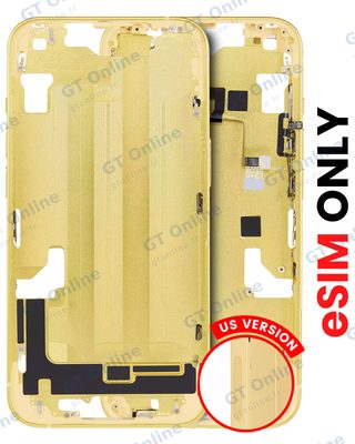 Châssis pour Apple iPhone 14 Plus (version US, compatible premium, jaune)