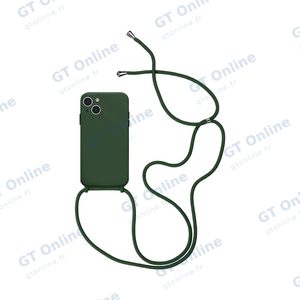 Coque Silicone avec Cordon Apple iPhone 13 Mini (10) Vert Foncé