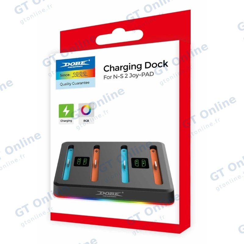 Station de charge pour 4 manettes Joy-Con Nintendo Switch 2 DOBE TNS-3160 — noir