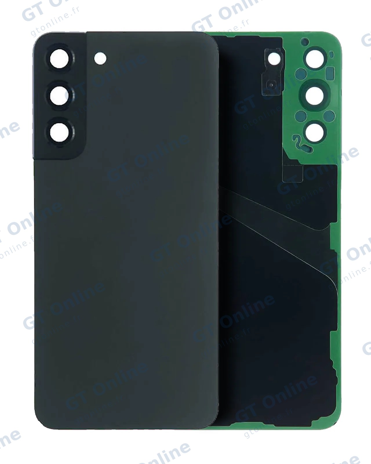 Vitre arrière pour Samsung Galaxy S22 Plus (pack service origine, noir fantôme)
