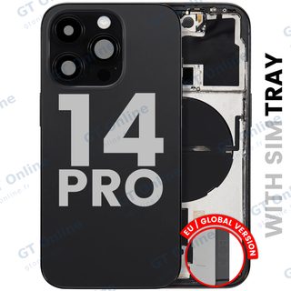 Châssis pour Apple iPhone 14 Pro (version EU, origine d'occasion — grade B, noir sidéral) — réf. 107082115618