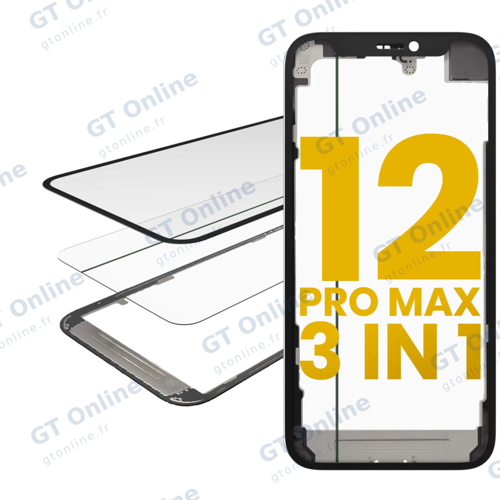 Vitre d’écran avec OCA pour Apple iPhone 12 Pro Max (OCA Master)