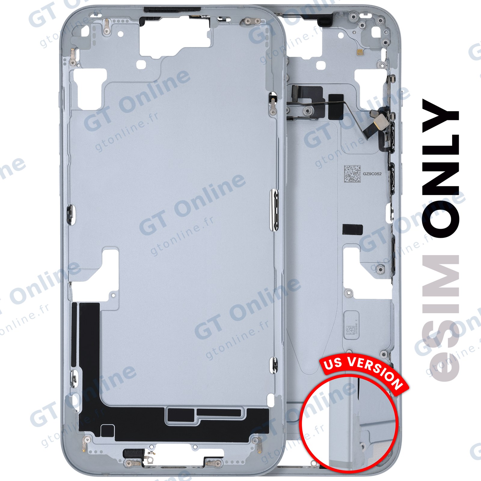 Châssis pour Apple iPhone 15 Plus (version US, occasion d'origine — grade A, bleu)
