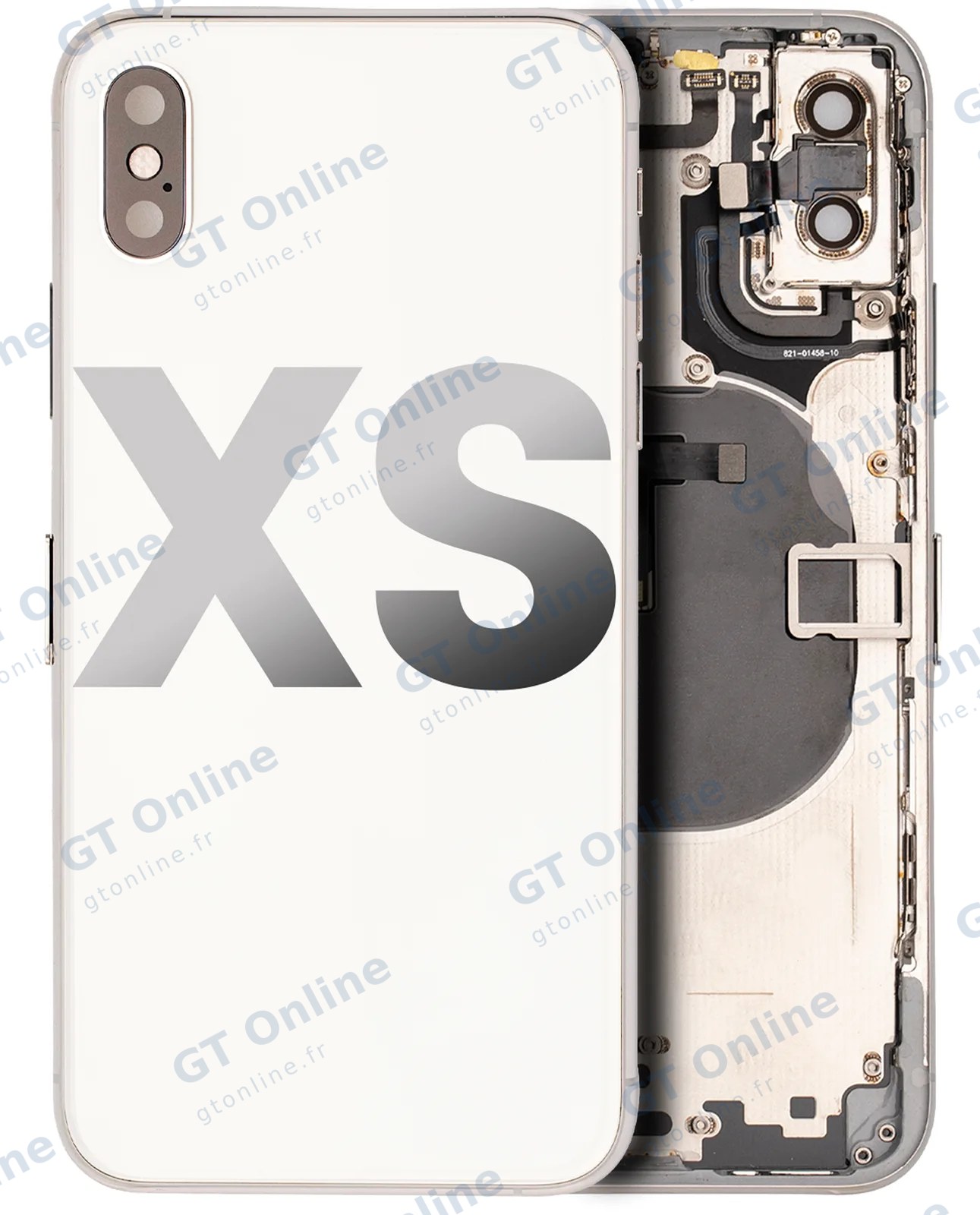 Châssis pour Apple iPhone XS (origine d'occasion — grade B, argent)