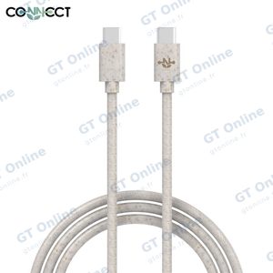 Câble Data USB-C vers USB-C CONNECT MC-CCB10 Eco-Friendly 60W (1m) Beige