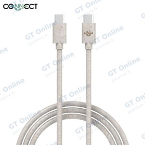 Câble Data USB-C vers USB-C CONNECT MC-CCB10 Eco-Friendly 60W (1m) Beige