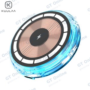 Support Smartphone Chargeur à Induction pour Voiture Kuulaa C25 15W Transparent