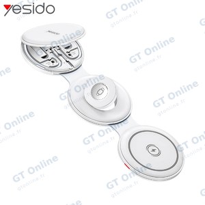 Station de Charge sans Fil Yesido DS29 20W (avec Kit d'Accessoires) 5 en 1 Blanc