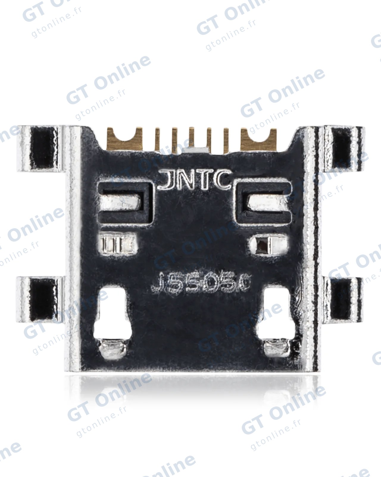 Connecteur de charge à souder — format Micro B, 7 broches, 4 points de fixation (C218)