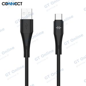 Câble Data USB vers USB-C CONNECT MC-CNC13 24W (1m) Noir