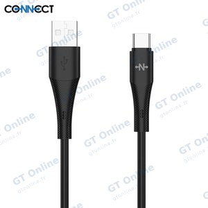 Câble Data USB vers USB-C CONNECT MC-CNC13 24W (1m) Noir