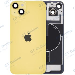Vitre arrière avec MagSafe, NFC et nappe flash pour Apple iPhone 14 Plus (origine, jaune)