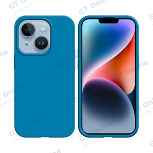 Coque Silicone Compatible pour Apple iPhone 14 Plus (#16) Bleu Ciel