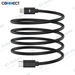 Câble Data USB-C vers Lightning CONNECT 27W MC-CLN11 Magnétique (1m) Noir